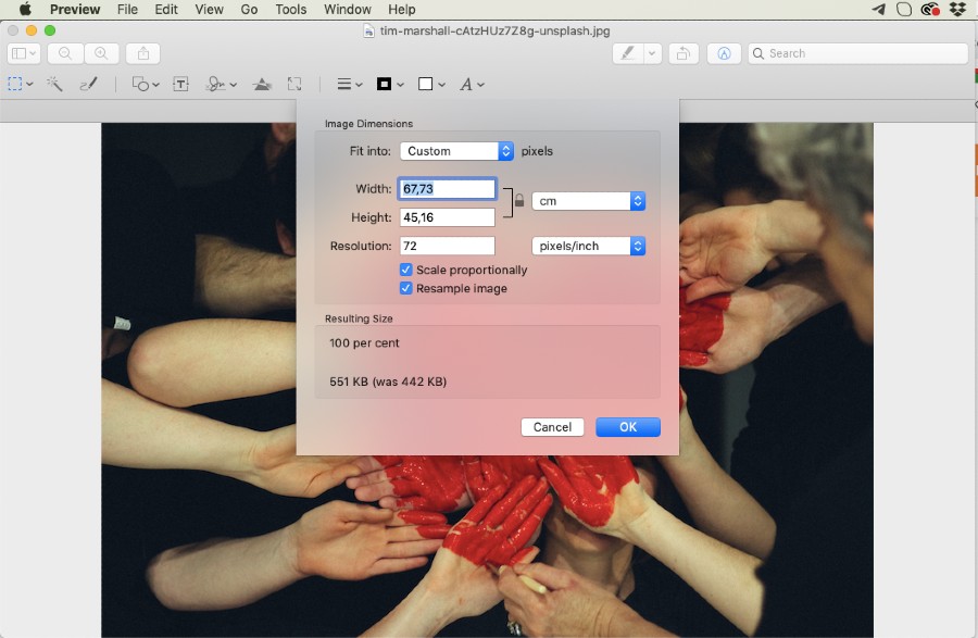 Come ridimensionare immagini con Mac OS