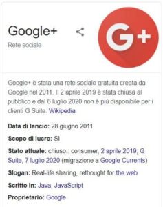 Google Plus non è più disponibile